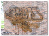 Chemical Graffiti Removal - During